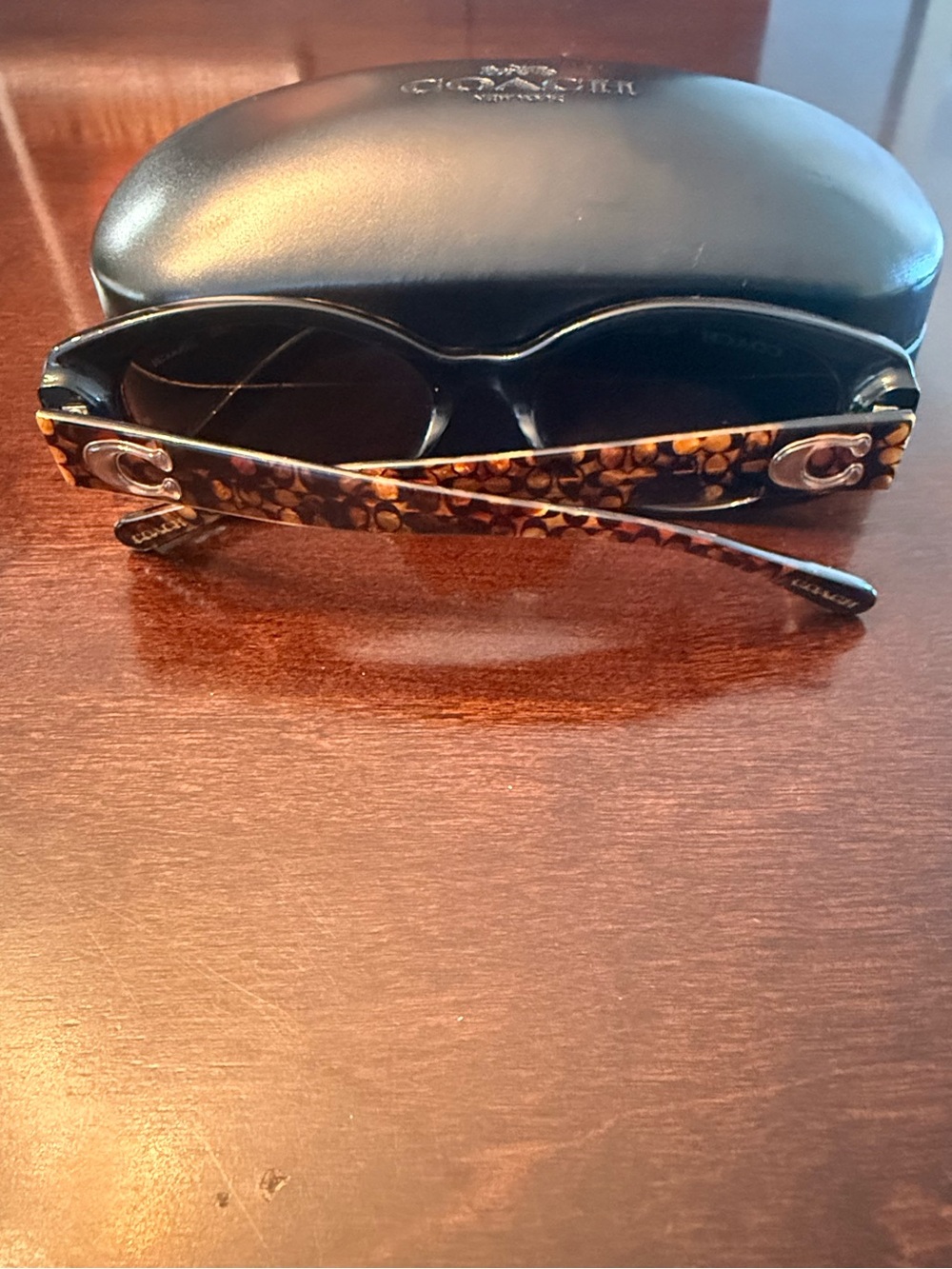 Coach Tortoiseshell Oval Sunglasses with Brown Gradient Lenses - Picture 8 of 9